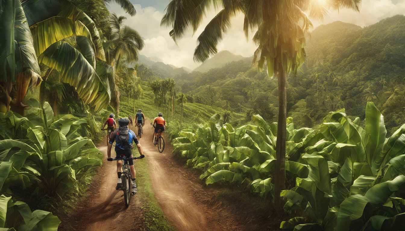 découvrez une aventure inoubliable avec notre excursion en vtt à travers les magnifiques plantations de bananes. réservez maintenant!