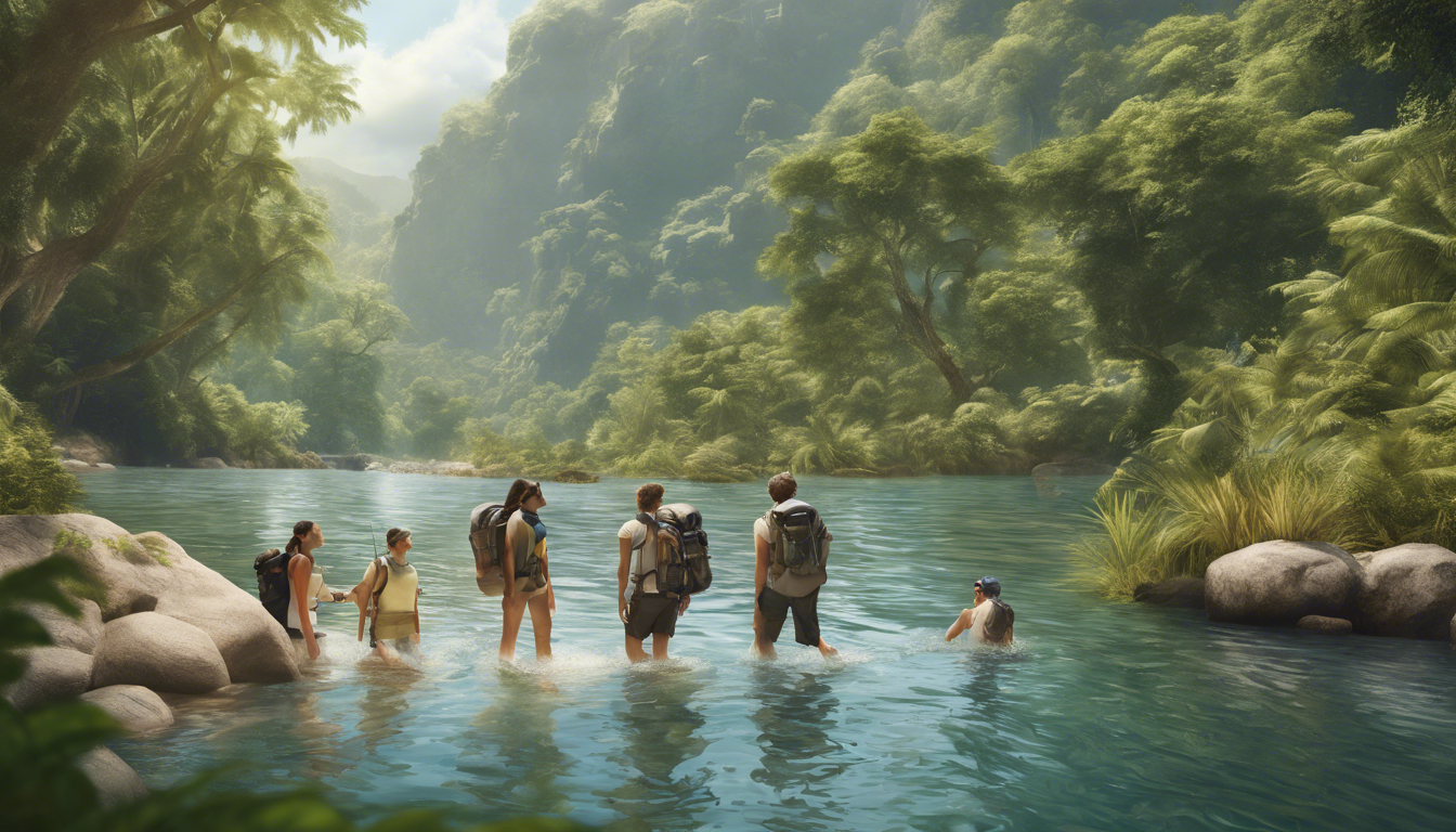 découvrez les plaisirs de la randonnée aquatique dans les rivières de l'île. profitez d'une expérience unique au cœur de la nature luxuriante.