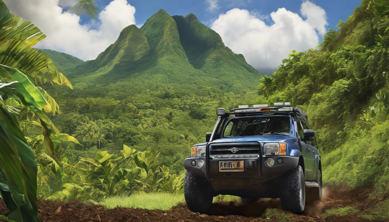 découvrez la martinique à bord d'un 4x4 et partez à la conquête de ses reliefs lors d'un tour inoubliable.