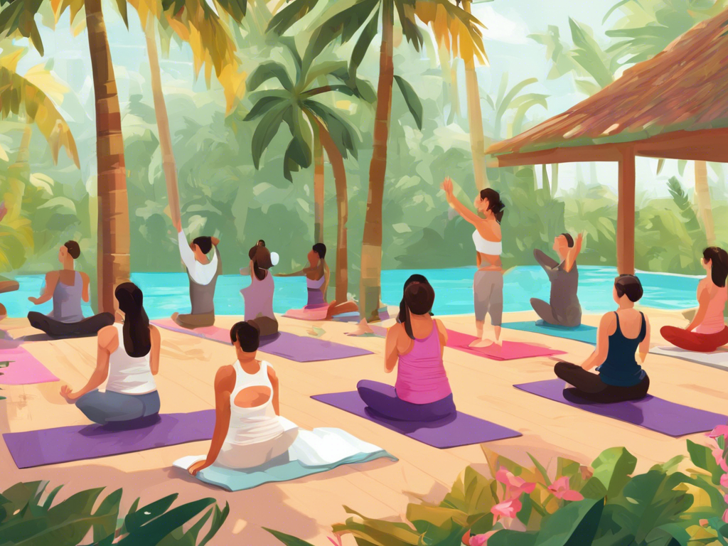 découvrez la sérénité absolue lors d'une séance de yoga au cœur de la nature tropicale, une expérience ressourçante et apaisante à ne pas manquer.